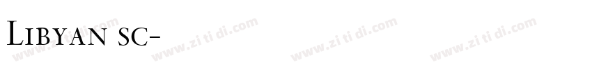 Libyan sc字体转换